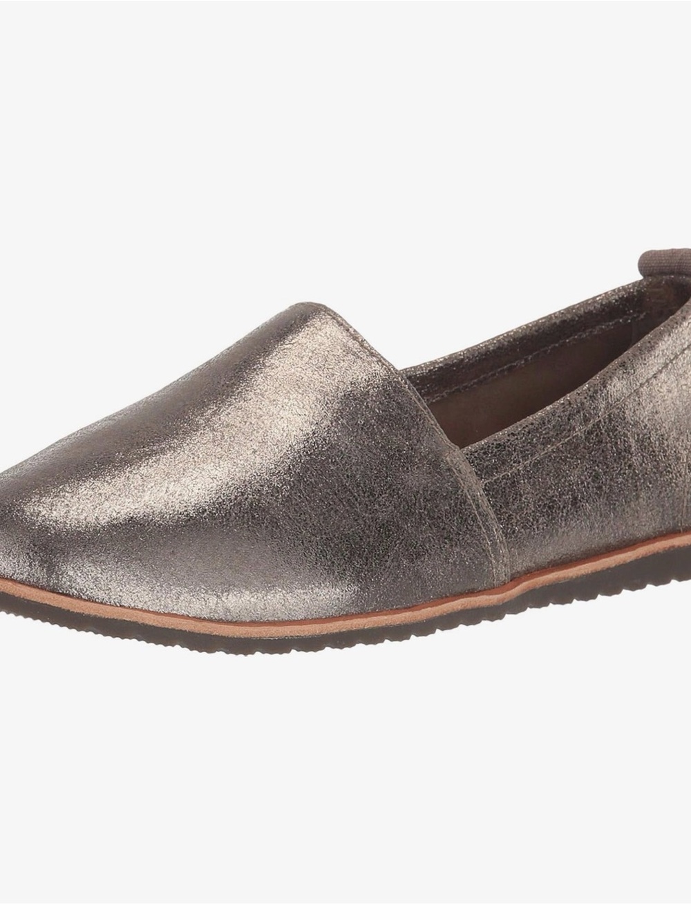 Sorel Ella Womens 10 Ash Brown Metallic Elastic Slip On Ballet Flat